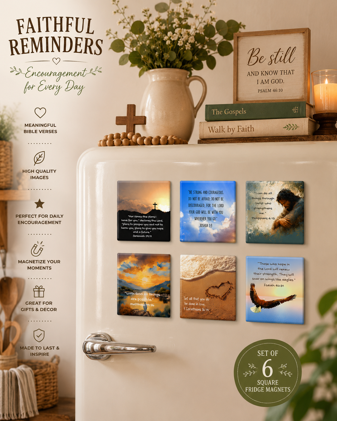 Faithful Reminders (set of 6 magnets)