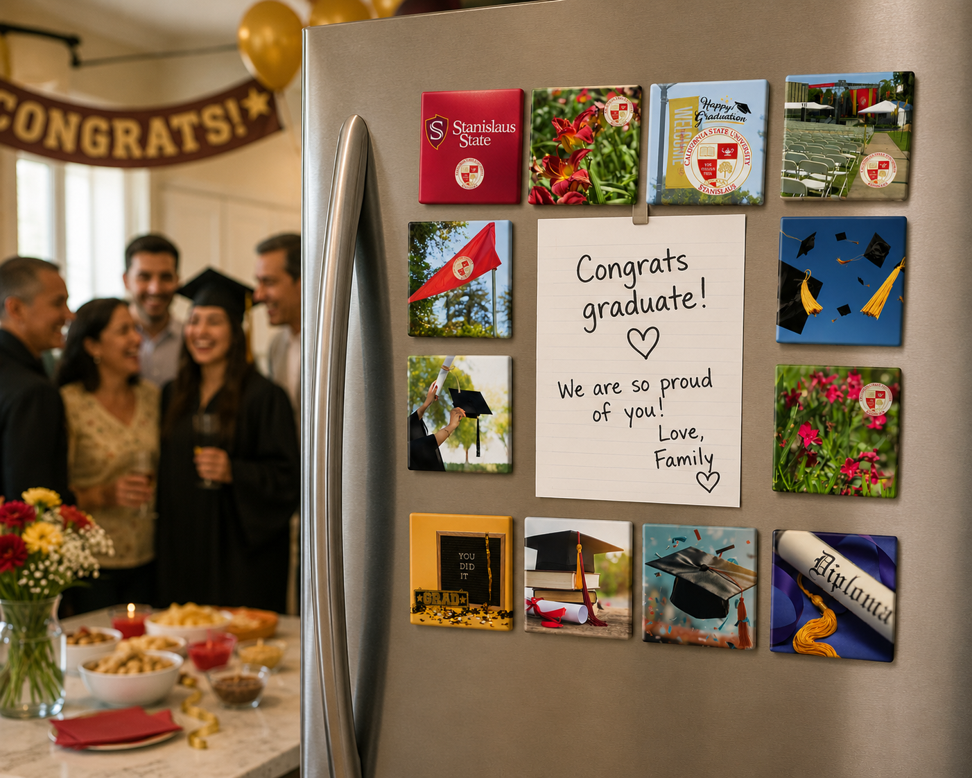Grad Keepsake Magnet Set: California State University Stanislaus