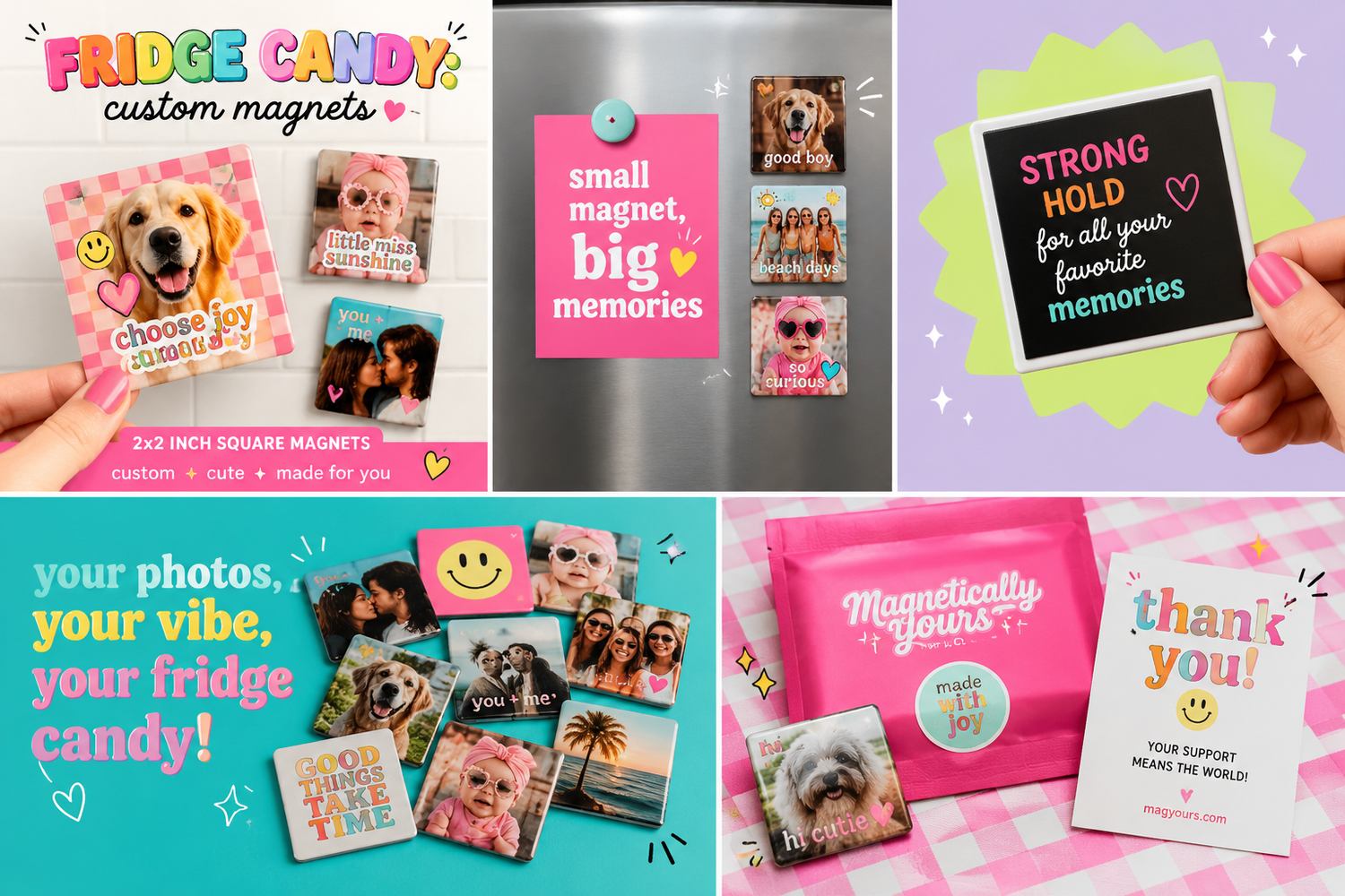 Fridge Candy: Custom Photo Magnets