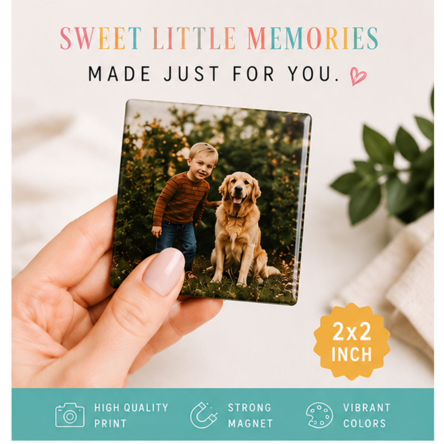 2"x2" Custom Photo Magnets