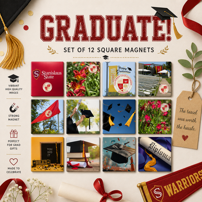 Grad Keepsake Magnet Set: California State University Stanislaus