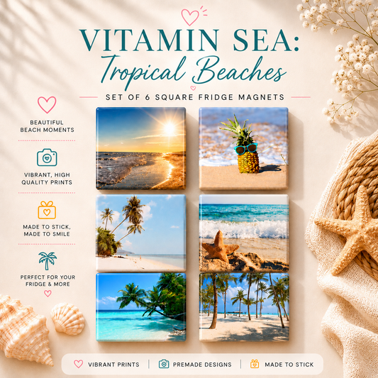 Vitamin Sea: Tropical Beaches (set of 6 magnets)