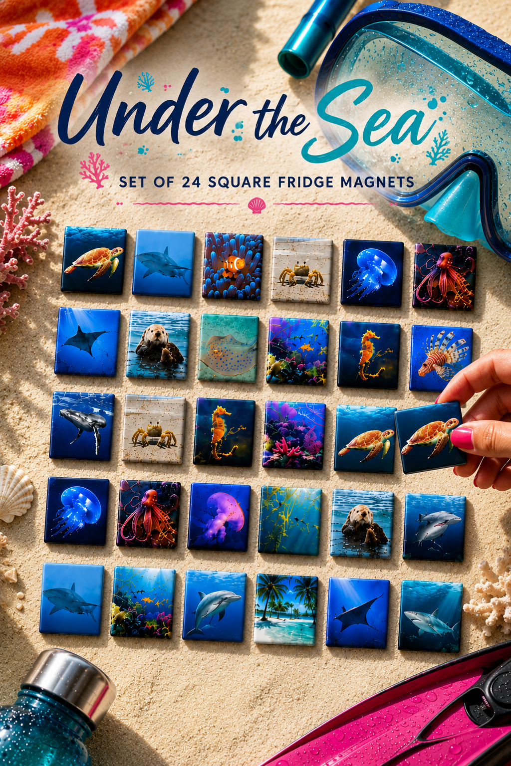 Under the Sea (set of 24 magnets)